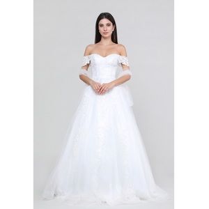 🆕NWT WHITE WEDDING Off the Shoulder Mermaid Gown